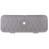 Afbeelding van Siliconen Kraanmat & Sponsenhouder - 38 x 14 cm - Antislip - Grijs - Voor Goedgeorganiseerde Spoelbak