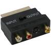 Afbeelding van SCART naar RCA Adapter met S-Video – 3x RCA + S-Video Vrouwelijk naar Euro-SCART Stekker – Verguld met