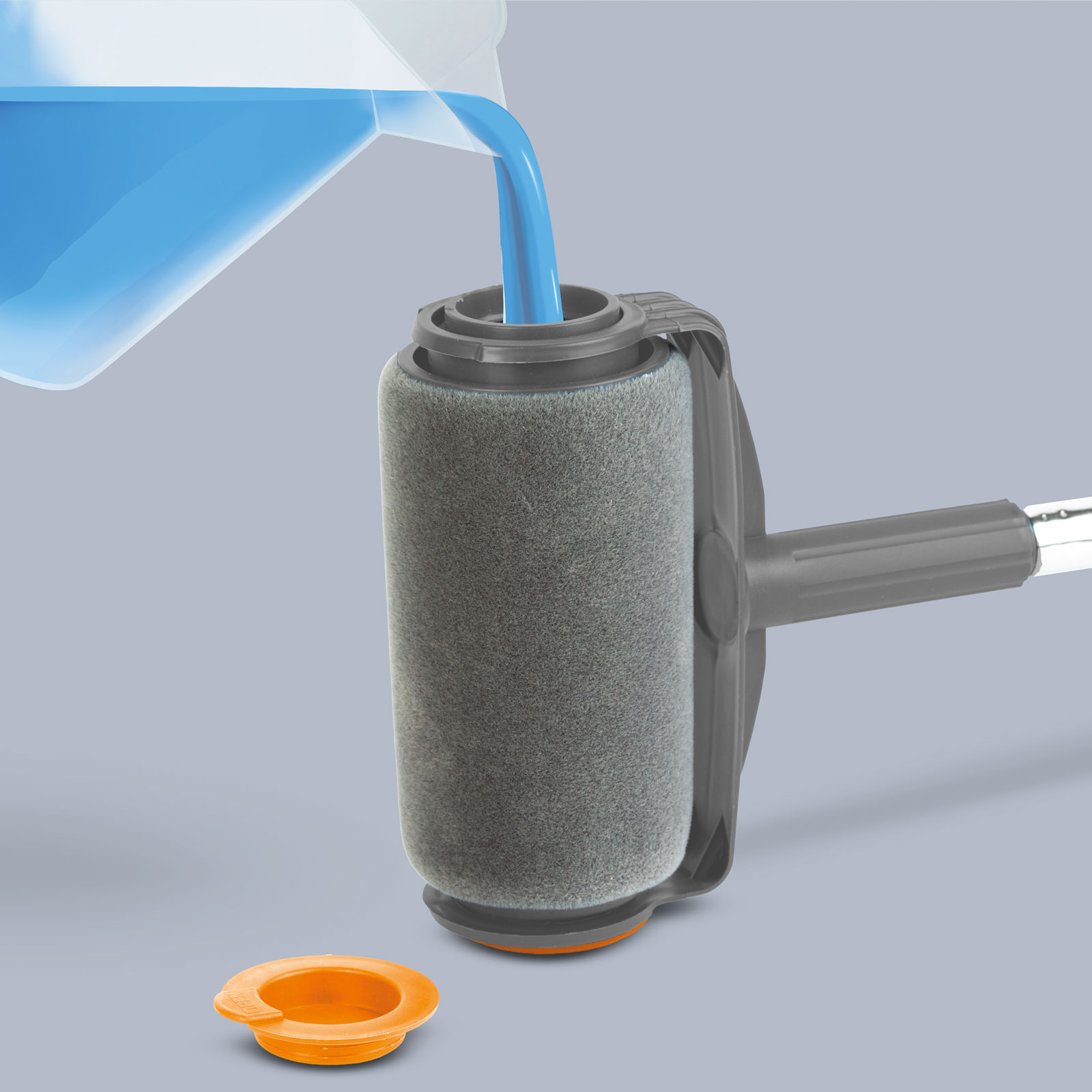 Afbeelding van Druppelvrije Verfroller Met Verfreservoir – Schilderroller Set Met Spons – Navulbaar Systeem Zonder