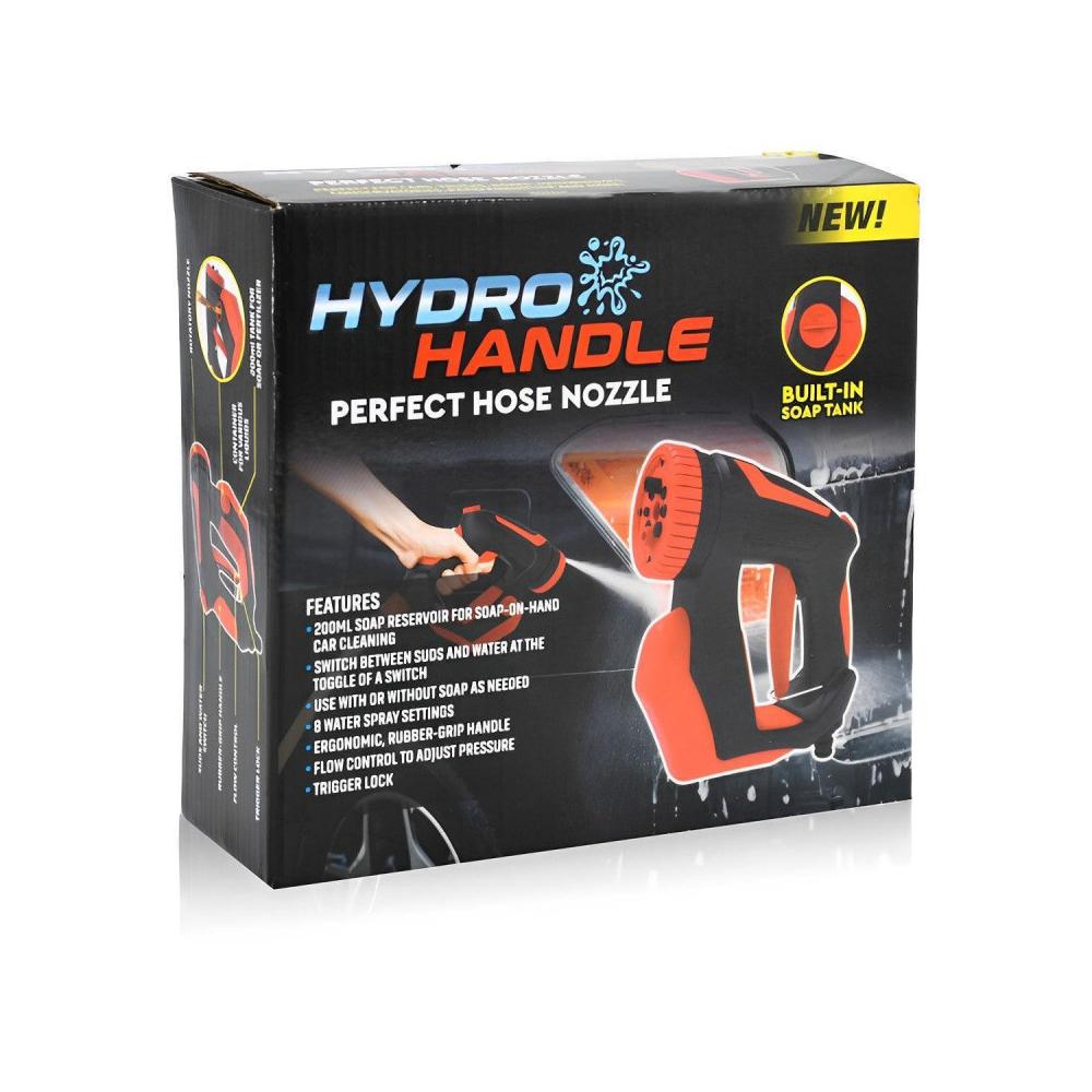 Afbeelding van Hydro Spray Nozzle met Zeepdispenser - 8-in-1 Sproeikop voor Tuinslang - Waterdruk Regelbaar - Trigger Lock -