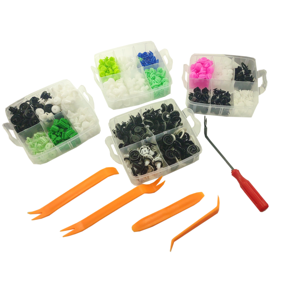 Afbeelding van Plastic Clips Popnagel - 475 stuks - Motor Kuip Clips - Auto Interieur Montage Clipjes - Trim Paneel -