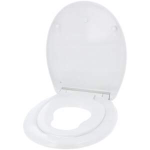 Afbeelding van WC bril met verkleiner - Kind Toiletbril zitverkleiner - Wit - Kinderen WC Bril - Kinderzitting - Familie -