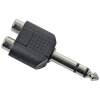 Afbeelding van 10x RCA naar 6,3 mm Jack Y-Adapter – 2× RCA Female naar 6,3 mm Jack Plug – Stereo Audio Converter - 10