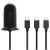 Afbeelding van Sigaretten aansteker Adapter Oplader 4-in-1 + USB - 3,1A - Lightning, MicroUSB, Type-C - 12-24V -