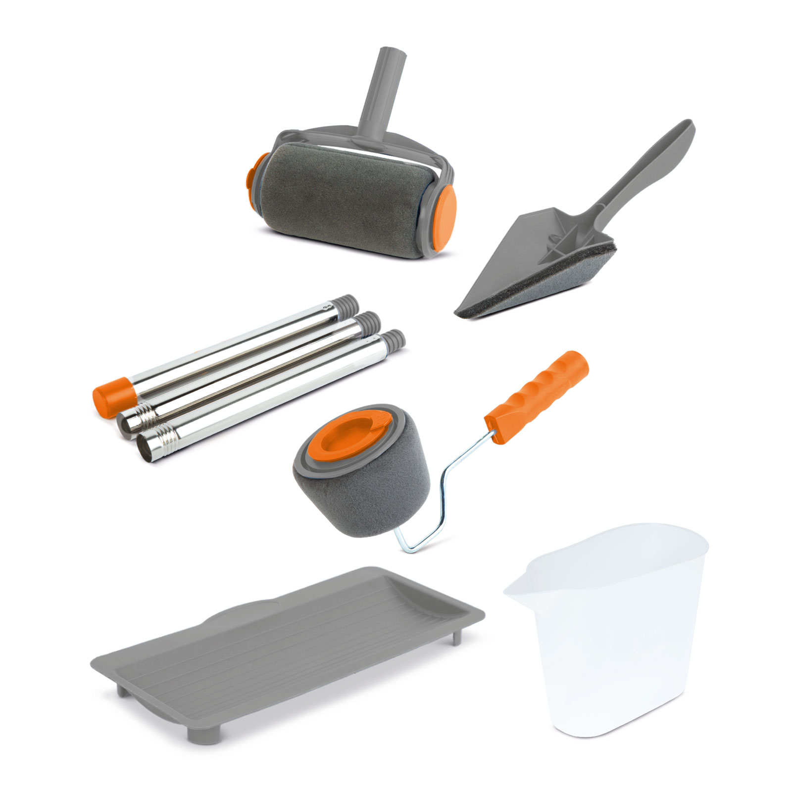 Afbeelding van Druppelvrije Verfroller Met Verfreservoir – Schilderroller Set Met Spons – Navulbaar Systeem Zonder