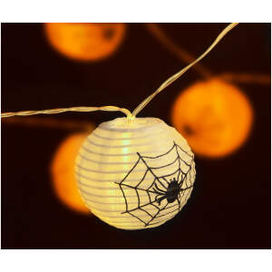 Afbeelding van Halloween lantaarn slinger - spin, wit - 7,5 x 165 cm - 2 x AA batterijen 1 Stuks [58172] - d591 1889 4fb4
