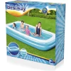Afbeelding van Opblaasbaar familiezwembad Bestway - 305×183×46 cm - 850L - 2 luchtkamers - met reparatiepatch - wit/blauw