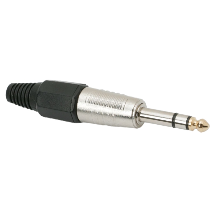 Afbeelding van Jack Stekker 6,3 mm Stereo – Metalen Audio Plug met Trekontlasting – 6.3 mm Jack Connector 1 Stuks