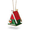 Afbeelding van Kerst LED decoratie huis - warm wit - hout - 2 soorten - 6,9 x 8,9 x 6 cm - 12 stuks / display 1 Stuks