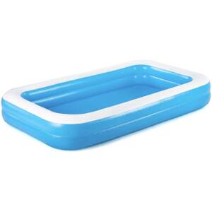 Afbeelding van Opblaasbaar familiezwembad Bestway - 305×183×46 cm - 850L - 2 luchtkamers - met reparatiepatch - wit/blauw