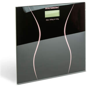 Afbeelding van Glazen personenweegschaal - zwart met roze accenten - 180 kg - willekeurige kleur [DA00514] - dea8 a8d2 4baa