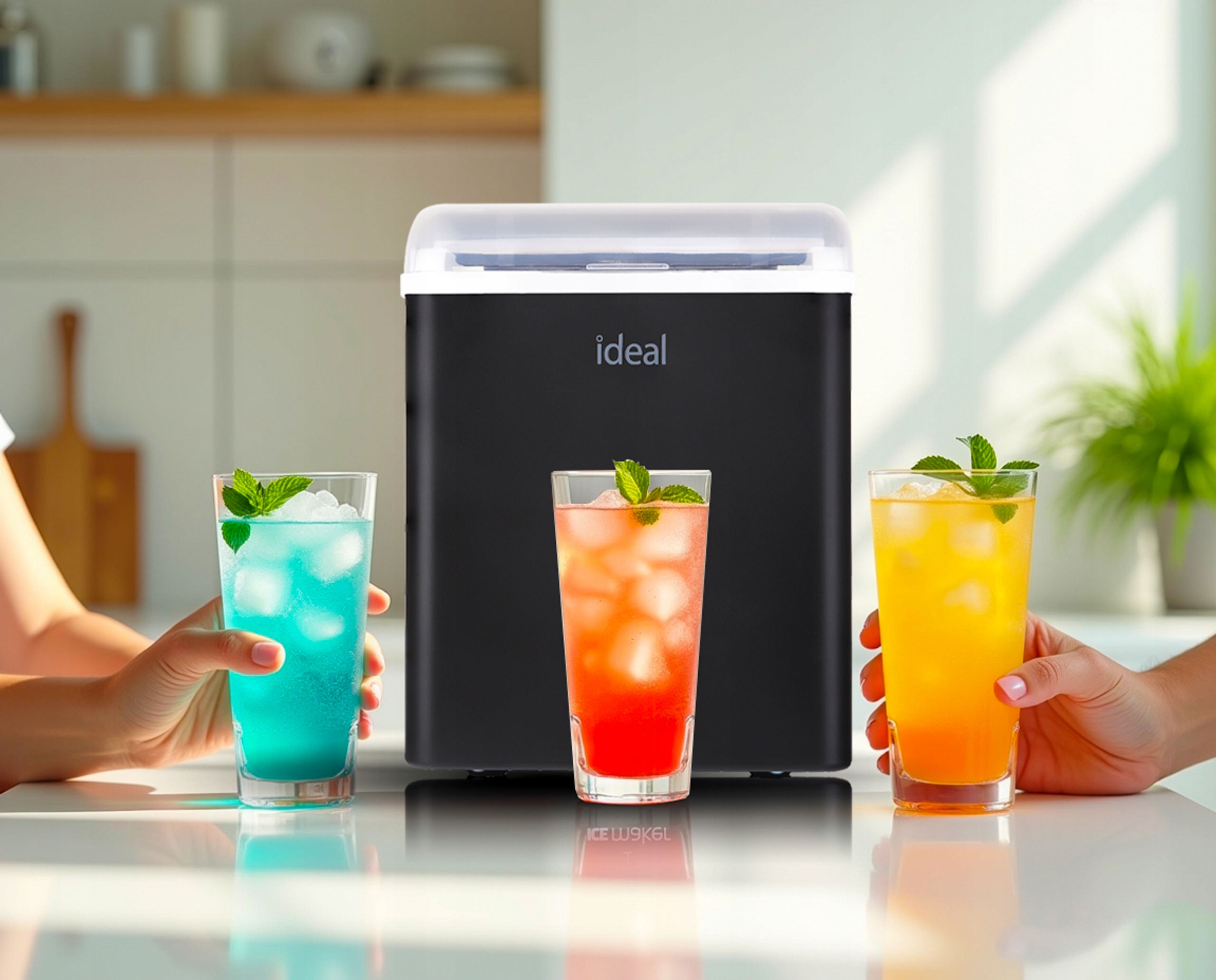 Afbeelding van ELDOM - Ideal IJsmachine / Ijsblokjes Machine met Deksel– 12 kg/24 u – 100 W – 1,3 L reservoir