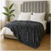 Afbeelding van Zachte OEKO-TEX Fleece Bedsprei 200×220 cm – Donkergrijs – Luxe Microvezel Plaid met Reliëf