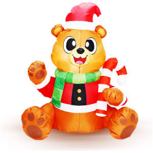 Afbeelding van Opblaasbare teddybeer - 150 cm - IP44 - 6 LED's - 100 - 240 V 1 Stuks [58067J] - e147 b15e 4f19 be30