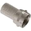 Afbeelding van 25x F-Connector Schroefbaar – F-Stekker voor RG6 Coaxkabel – Zinken Coax Aansluiting voor TV &