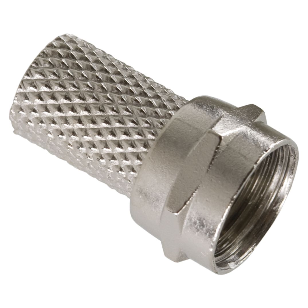 Afbeelding van 25x F-Connector Schroefbaar – F-Stekker voor RG6 Coaxkabel – Zinken Coax Aansluiting voor TV &