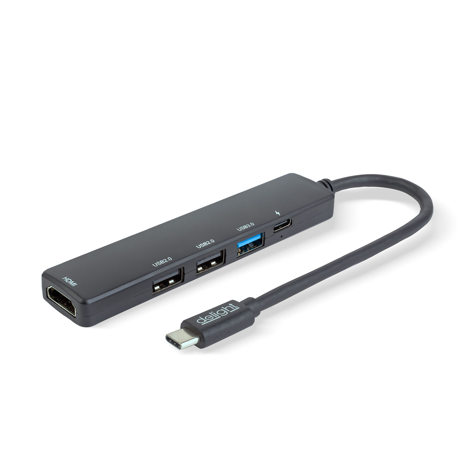Afbeelding van USB-C Hub met HDMI 4K, 3x USB-A & 1x USB-C - 100 W PD snelladen - 5 Gbps - compacte multifunctionele