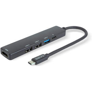 Afbeelding van USB-C Hub met HDMI 4K, 3x USB-A & 1x USB-C - 100 W PD snelladen - 5 Gbps - compacte multifunctionele