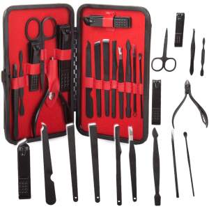 Afbeelding van 16-delige Professionele Manicure Set & Pedicureset met Nagelvijl & Nageltang – Nagelset met