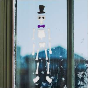 Afbeelding van Kleurrijke gel raamdecoratie - skelet - 46 x 12 cm 1 Stuks [58107M] - e293 b1f5 4d1a b018 fb713149532e 1