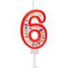 Afbeelding van Verjaardagskaars Cijfer 6 voor Taart, Decoratie en Cadeau, 6,5x4 cm [56180-6] - e2bd 1750 4d56 b006
