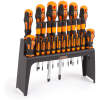 Afbeelding van 19-Delige Schroevendraaierset met Standaard – PH / Torx / Sleuf – Chroom Vanadium – Magnetische Koppen