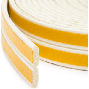 Afbeelding van Tochtstrip voor Deuren en Ramen - 6 Meter - Zelfklevend - ‘I’ Profiel - Wit - Tochtband -