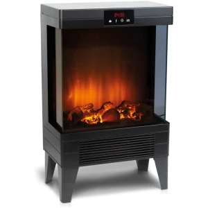 Afbeelding van Bewello - Elektrische haard - Met verwarming - Sfeerhaard - Electrische Kachel - Vrijstaand - Zwart - 180° -