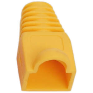 Afbeelding van 100x RJ45 Snagless Trekontlasting Geel – Kabelbescherming voor Cat5 / Cat5e / Cat6 UTP – Netwerkkabel