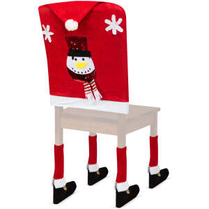 Afbeelding van Kerst Stoelhoezen Decoratieset - Sneeuwpop - 50 x 60 cm - rood/wit 1 Stuks [58737B] - e82c 211a 4eb4 ae99
