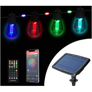 Afbeelding van Slimme zonne-lichtsnoer - 84+15 RGB LED's - 14,5 m - bluetooth 1 Stuks [11748] - eb1e 01b7 49b4 b0ca