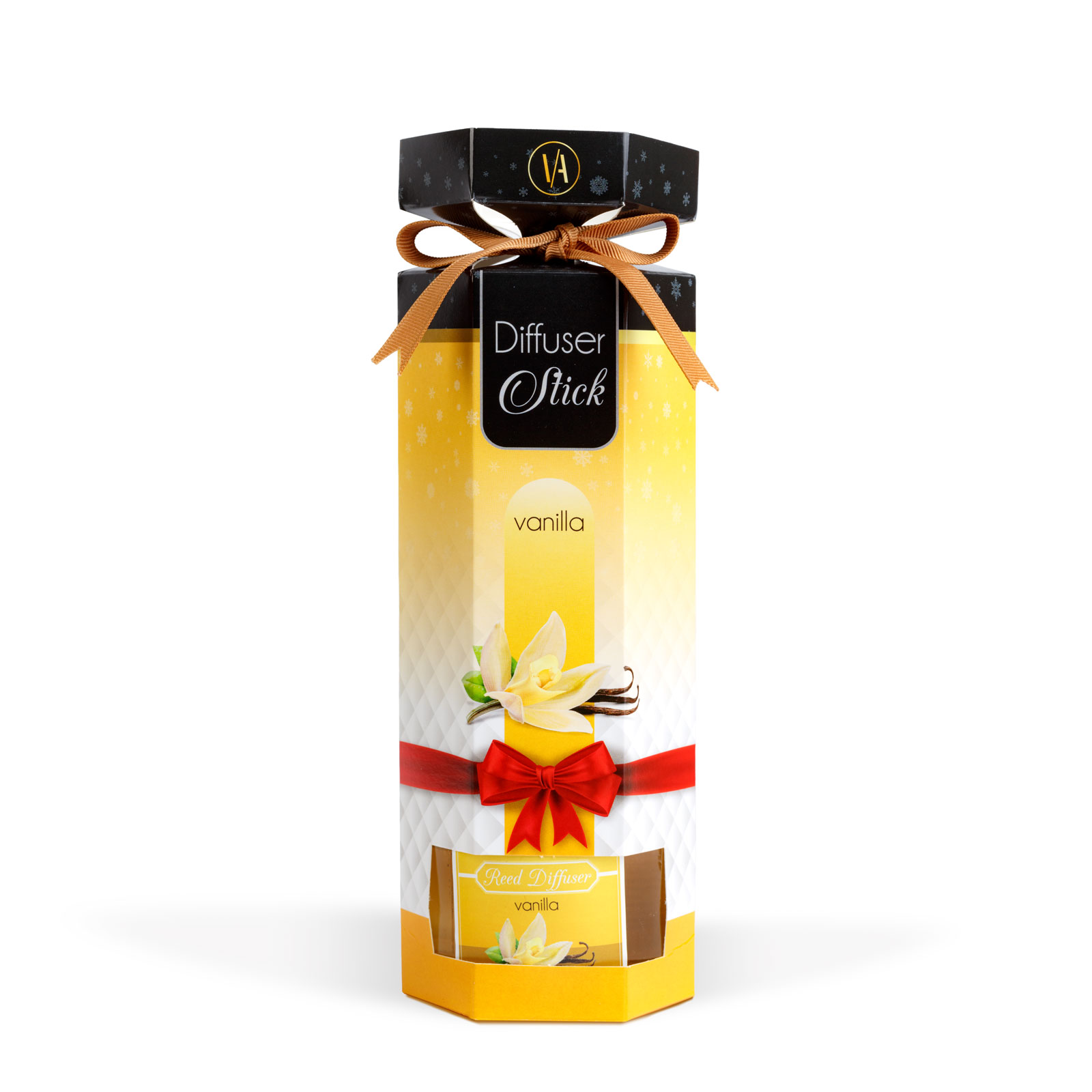 Afbeelding van Geurstokjes / Geurdiffuser - 100 ml stijlvolle geurverspreider in glazen fles - vanille - 100 ml 1 Stuks