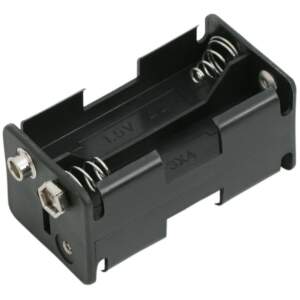 Afbeelding van 10x Batterijhouder AA naar 9V – Voor 4 AA batterijen – Met 9V clip connector – 10 stuks – Zwart - 10