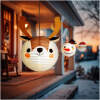 Afbeelding van Papieren kerstlampion rendier – Hangende kerstdecoratie Ø30 cm – Feestelijke lampion voor binnen - 1