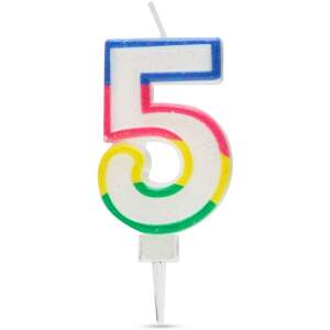 Afbeelding van Verjaardagskaars Cijfer 5 voor Taart, Decoratie en Cadeau, 7x4 cm [56181-5] - ee82 9e3d 4365 94e9