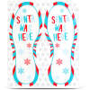 Afbeelding van Kerstdecoratie - "Santa was here" voetafdruksticker - 25 x 10 cm - 2 stuks / verpakking 1 Stuks