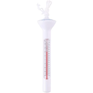 Afbeelding van Zwembad Thermometer 19x5 cm - UV-bestendig, Wit, Temperatuurweergave in Celsius en Fahrenheit, Met Koord