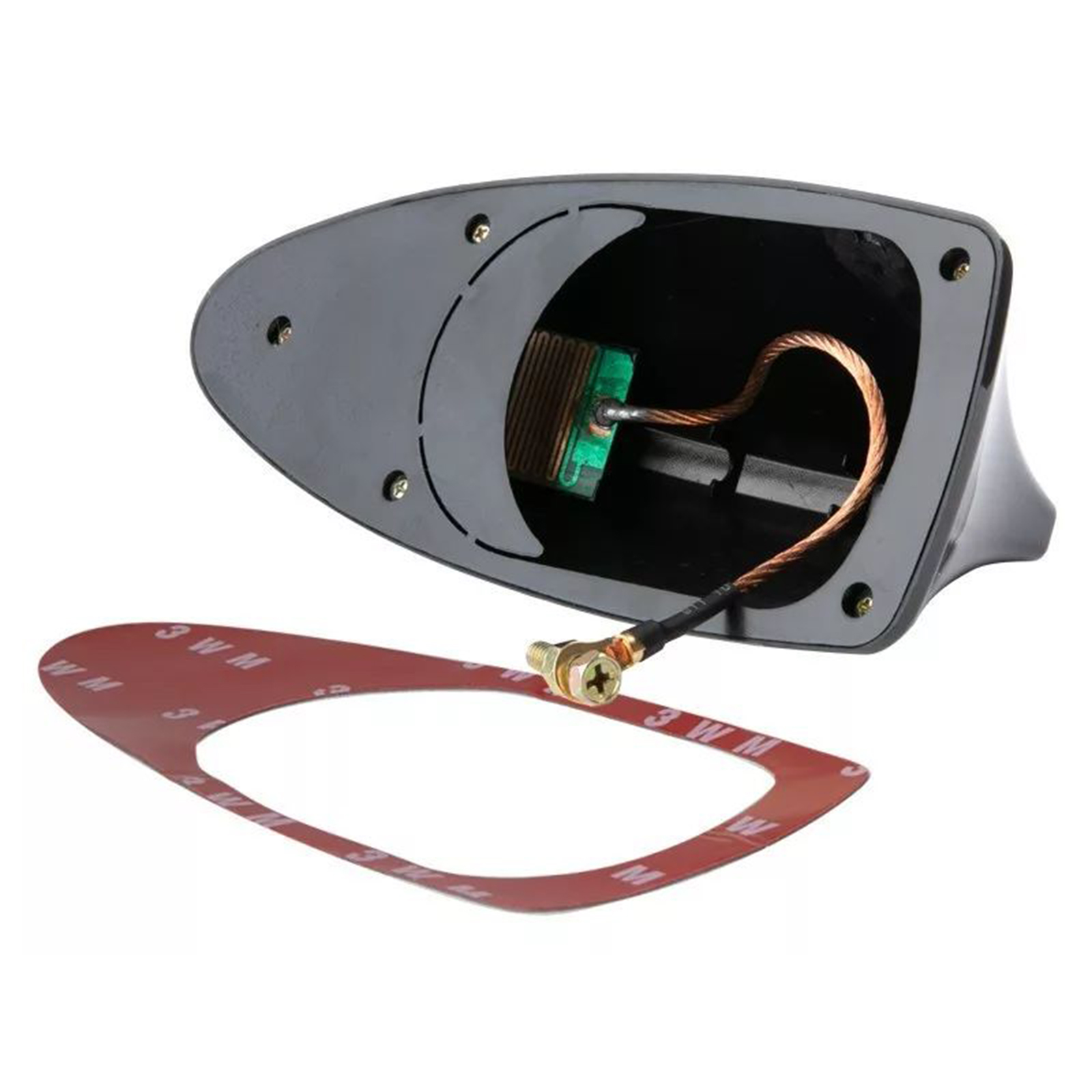 Afbeelding van HaaienvinantenneShark Fin Antenne - Universeel - AM/FM - Zelfklevend - Voor Autodak - Geen Boorgaten - Zwart