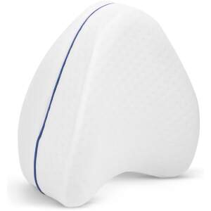 Afbeelding van Ergonomisch Memory Foam Knie- en Been Kussen - Afneembare Wasbare Hoes - Ondersteuning voor Rug en Heup - Wit