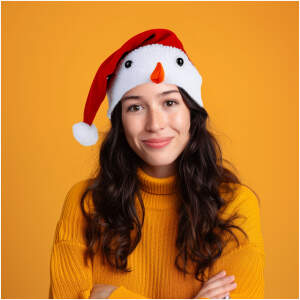 Afbeelding van Kerstmuts - Sneeuwpoppatroon - 30 x 45 cm 1 Stuks [58962] - f073 7827 438a a36b 0bde6d5ff081