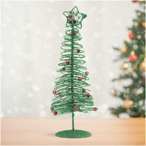 Afbeelding van Kerst, glitter, metalen kerstboom - 28 cm - groen 1 Stuks [58622D] - f245 8eed 4bf4 8573 878e483515e7
