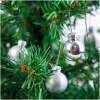 Afbeelding van Kerstboomdecoratieset met 36 kerstballen (Ø2 cm) - zilver - matte, glanzende en glitter afwerking - duurzame