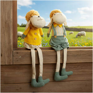 Afbeelding van Textieldecoratie - schaap - 50 x 18 x 15 cm - 2 soorten 1 Stuks [11581] - f30b 2cc3 4804 94df 6441bba78b93 1