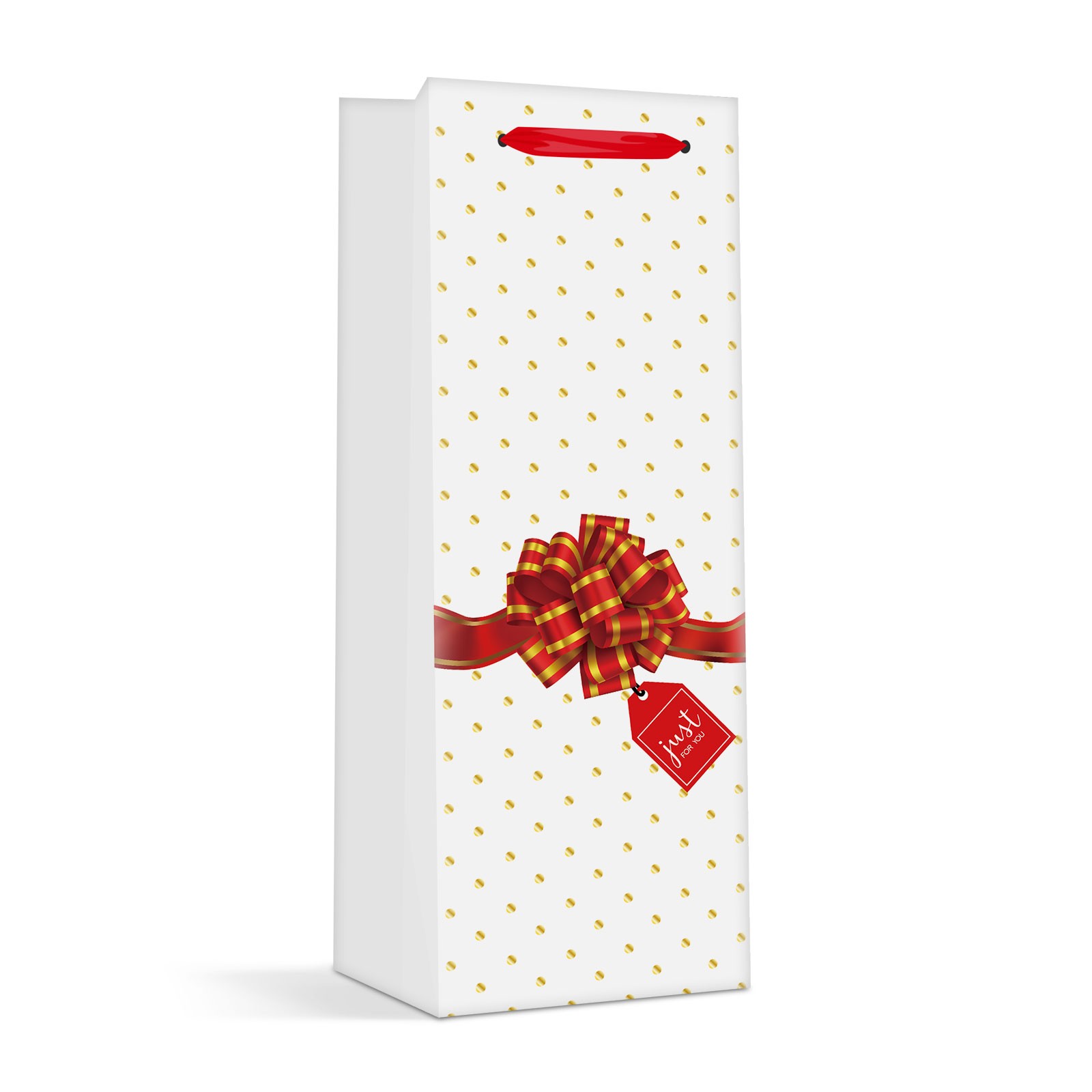 Afbeelding van Flessentas Cadeau - Papieren Gift Bag voor Drankflessen - papier - 360 x 127 x 83 mm - 4 soorten / verpakking