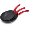 Afbeelding van San Ignacio Koekenpannenset - Koekenpannen Ø20, 24, 28cm - Eco Friendly Pannenset - Rood / Zwart / Grijs