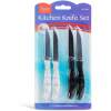 Afbeelding van Keukenmes set 15 cm zwart/wit 4 stuks RVS schilmesjes snijden hakken keuken [56316A] - f5c6 a8d4 413a a243