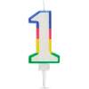 Afbeelding van Verjaardagskaars Cijfer 1 voor Taart, Decoratie en Cadeau, 7x4 cm [56181-1] - f67d 57e6 40d2 bf14