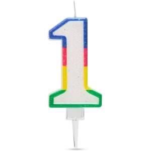 Afbeelding van Verjaardagskaars Cijfer 1 voor Taart, Decoratie en Cadeau, 7x4 cm [56181-1] - f67d 57e6 40d2 bf14