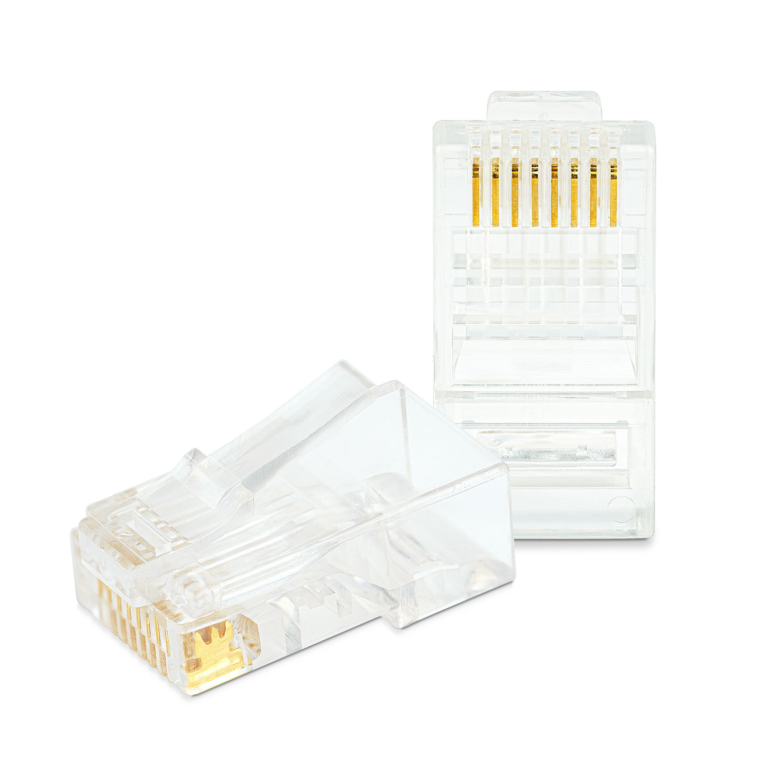 Afbeelding van RJ45 Connector Pass-Through – Cat6 FTP – 8P8C – Vergulde Contacten – Netwerkstekker - 100 Stuks