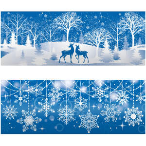 Afbeelding van Kerst raamdecoratie - glitter, transparant - 2 soorten 1 Stuks [58638] - f86d b3a6 40ef a6d5 b11deadd3cac